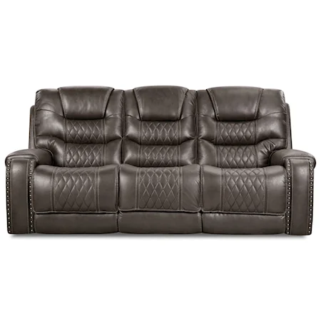 Power Reclining Sofa with Power Headrests and Drop-Down Table